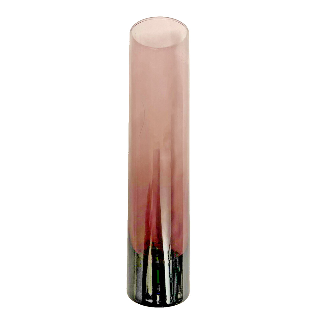 Vintage Libbey Amethyst Purple Glass Cylinder Bud Vase 7.5" tall, USA, EUC